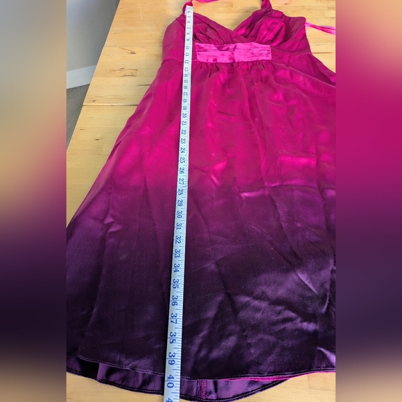 Ombre purple and magenta silk halter dress size 8 - Picture 8 of 8